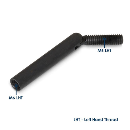 BlackEtch Angle Connector M6 x 15mm Left Hand Thread - 316 Grade Stainless Steel