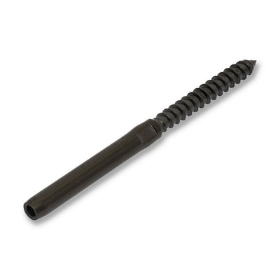 BlackEtch Lag Screw Swage Stud Right Hand Threaded to Suit 3.2mm Wire - 316 Grade Stainless Steel