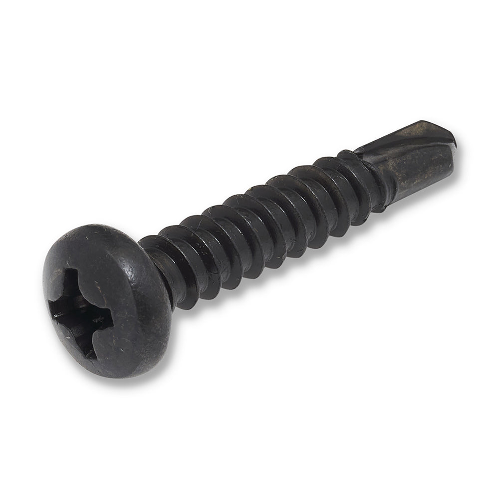 BlackEtch Screw Self Drill 304 Grade Stainless Steel Pan Phillips Drive 8g x 22mm