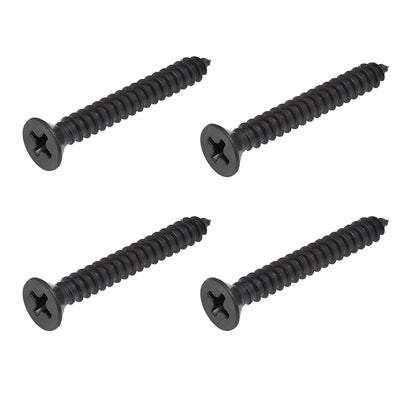 BlackEtch Self Tapping Screw CSK Head Phillips Drive 14g x 25mm (1) - 304 Grade Stainless Steel  - 4 PACK for RHS Posts