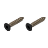 Black Etch Self Tapping Screw CSK Head Square Drive 12g x 1 1/4 316 Grade Stainless Steel 2PK - For Top Plate to Handrail