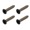 Black Etch Self Tapping Screw CSK Head Square Drive 12g x 1 1/4 316 Grade Stainless Steel - 4 PACK for top plate to Handrail
