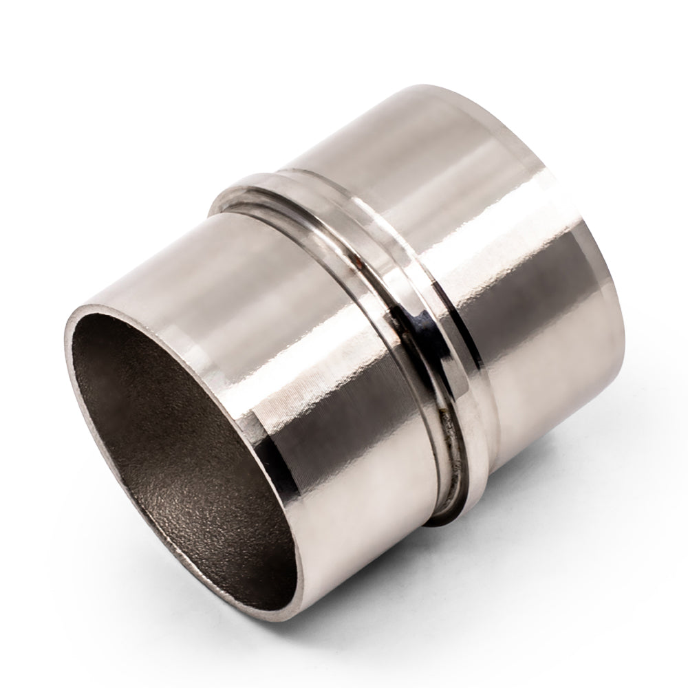 In-Line Flush Joiner to suit 1.5mm Round Tube 316 Grade Stainless Steel - Mirror Polish - SIZES: 25.4mm, 38.1mm, 50.8mm