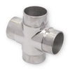 Star Tee Joiner to suit 1.5mm Round Tube 316 Grade Stainless Steel - Mirror Polish - SIZES: 38.1mm, 50.8mm