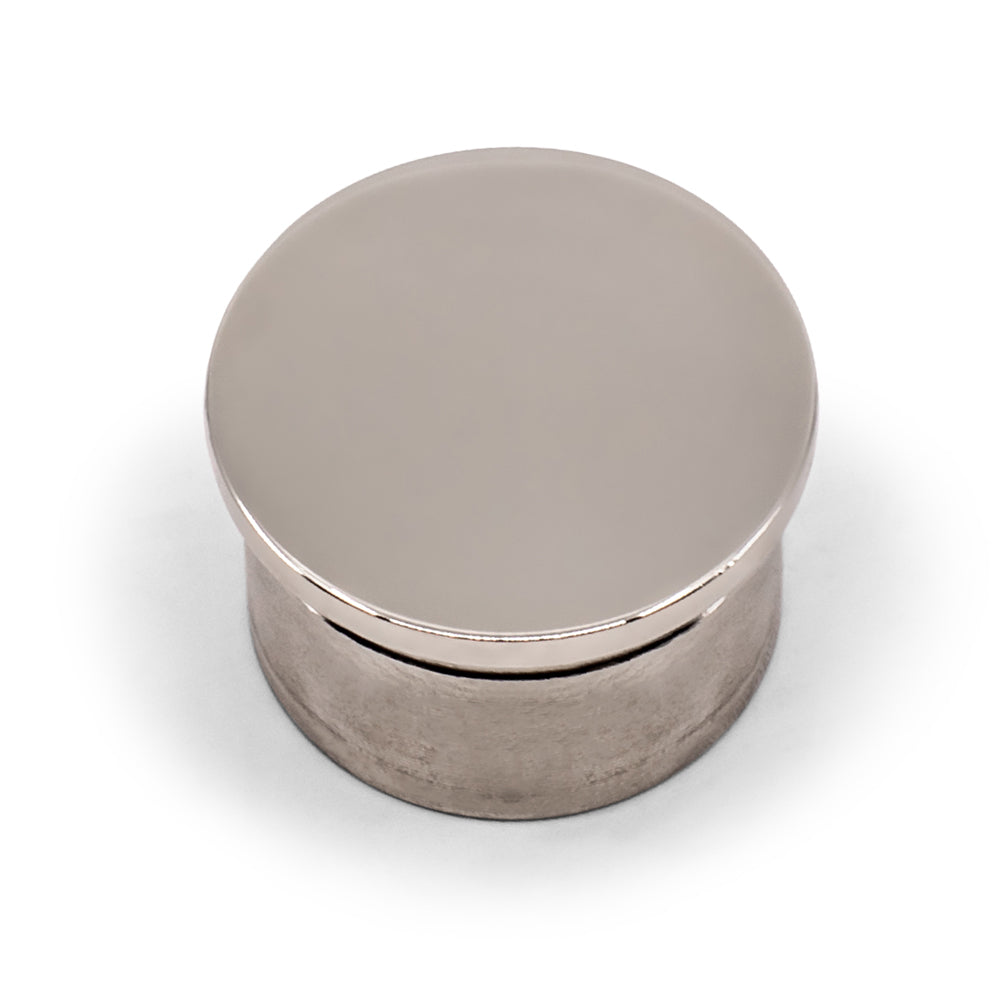 Flat End Cap to Suit 1.5mm Round Tube 316 Grade Stainless Steel - Mirror Polish - SIZES: 25.4mm 38.1mm, 50.8mm