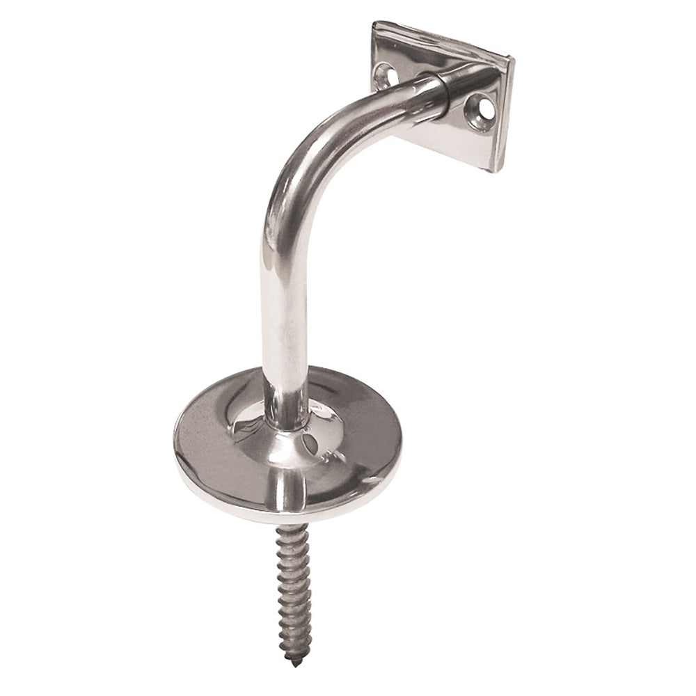 Handrail Support to suit Flat Handrail Screw Fix 316 Grade Stainless Steel - Mirror Polish