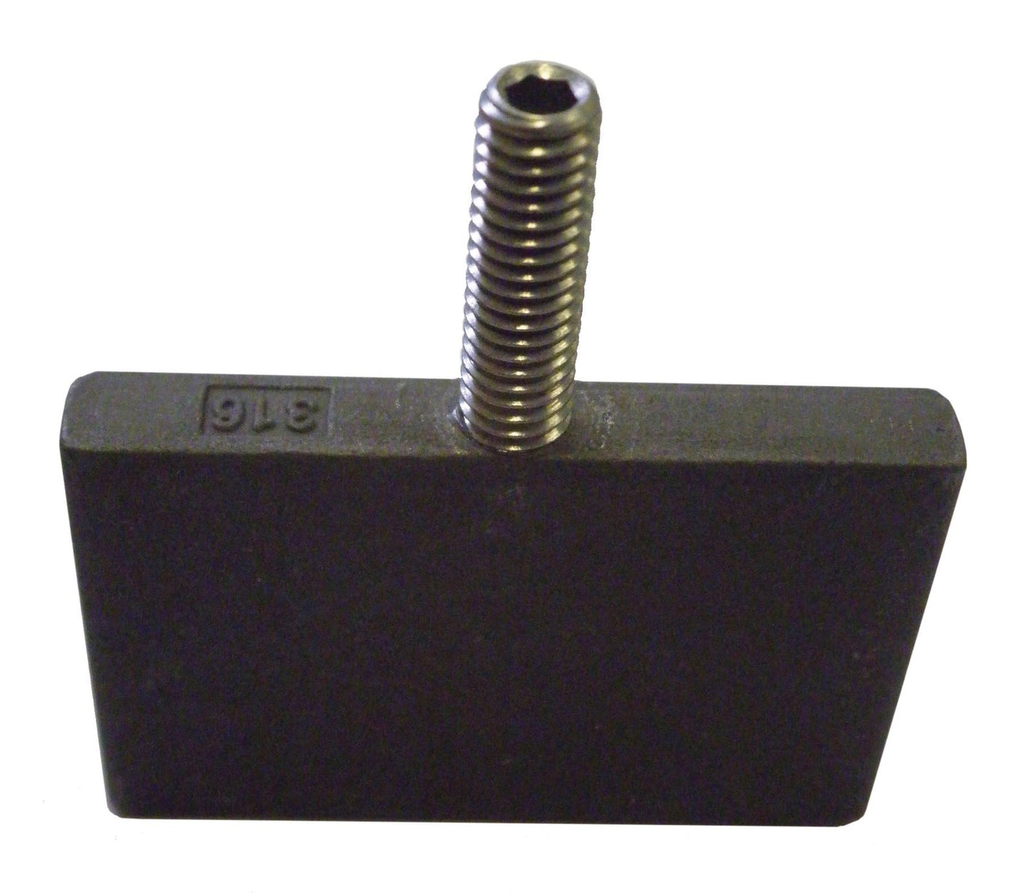 Perpendicular Joiner Flat Top to suit 50 x 10mm Rectangle Tube 316 Grade Stainless Steel - Mirror Polish