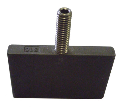 Perpendicular Joiner Flat Top to suit 50 x 10mm Rectangle Tube 316 Grade Stainless Steel - Mirror Polish