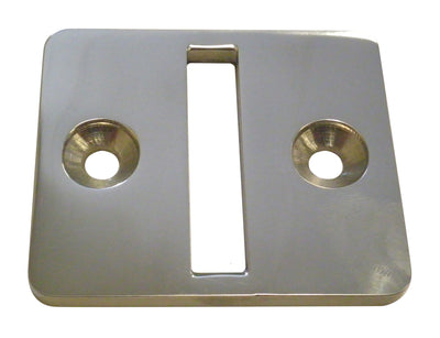 Base Plate to suit 50 x 10mm Rectangle Tube 316 Grade Stainless Steel - Mirror Polish