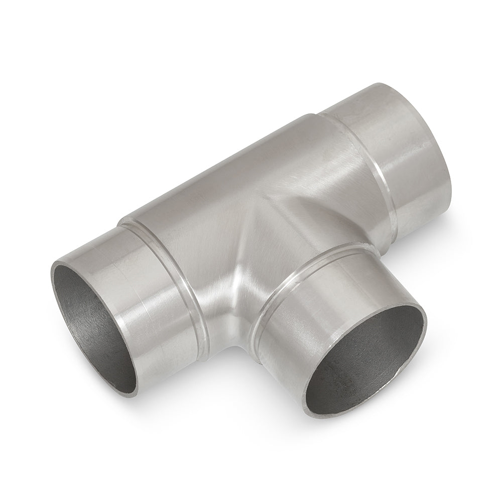 Tee Flush Joiner to suit 2 (50.1mm) x 1.5mm Round Tube 316 Grade Stainless Steel - Satin Finish