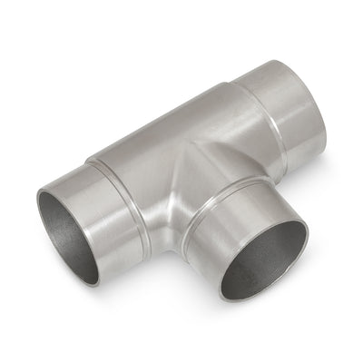 Tee Flush Joiner to suit 2 (50.1mm) x 1.5mm Round Tube 316 Grade Stainless Steel - Satin Finish