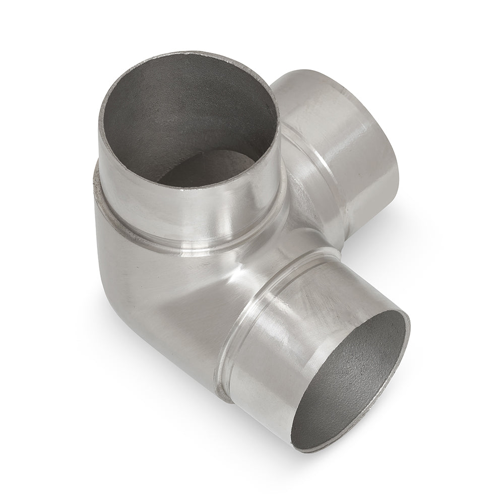 90 Degree Tee Flush Joiner to suit 2 (50.1mm) x 1.5mm Round Tube 316 Grade Stainless Steel - Satin Finish