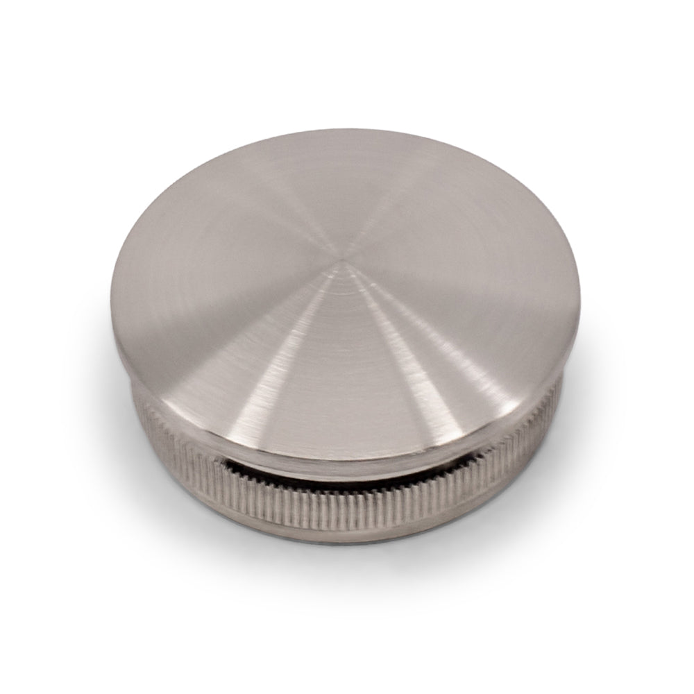 Radiused End Cap Self Grip to suit 2 (50.8mm) x 1.5mm Round Tube 316 Grade Stainless Steel - Satin Finish
