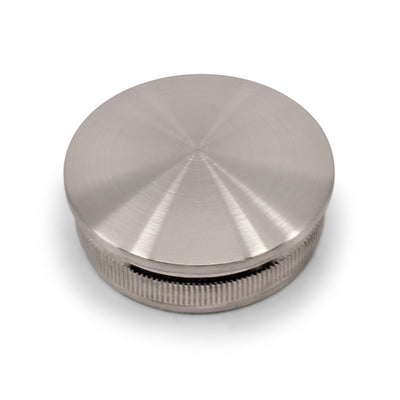 Radiused End Cap Self Grip to suit 2 (50.8mm) x 1.5mm Round Tube 316 Grade Stainless Steel - Satin Finish