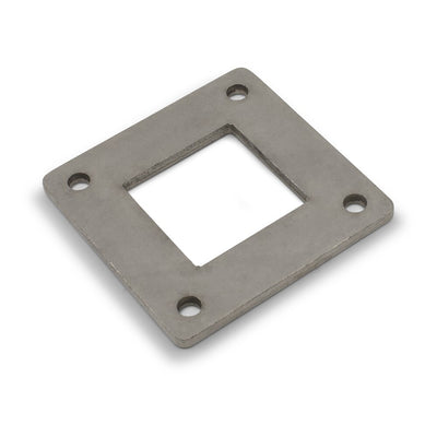 Post Base Plate Only to suit 2 (50.8mm) x 1.5mm Square Tube 316 Grade Stainless - Mill Finish
