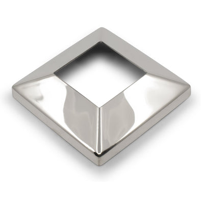 Post Cover Plate Only to suit 2 (50.8mm) x 1.5mm Square Tube 316 Grade Stainless - Mirror Polish