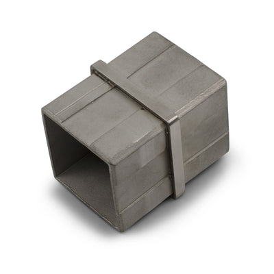 In-line Flush Joiner to suit 2 (50.8mm) x 1.5mm Square Tube 316 Grade Stainless - Mirror Polish