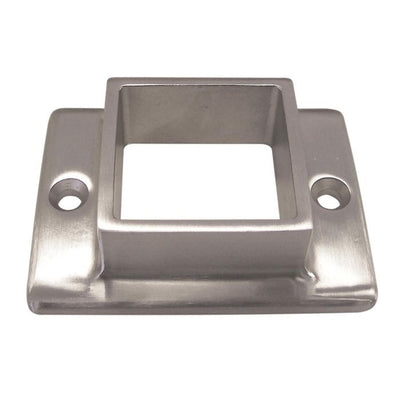Oblong Flange 2 Holes to suit 2 (50.8mm) x 1.5mm Square Tube 316 Grade Stainless - Mirror Polish