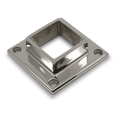 Square Flange 4 Holes to suit 2 (50.8mm) x 1.5mm Square Tube 316 Grade Stainless - Mirror Polish