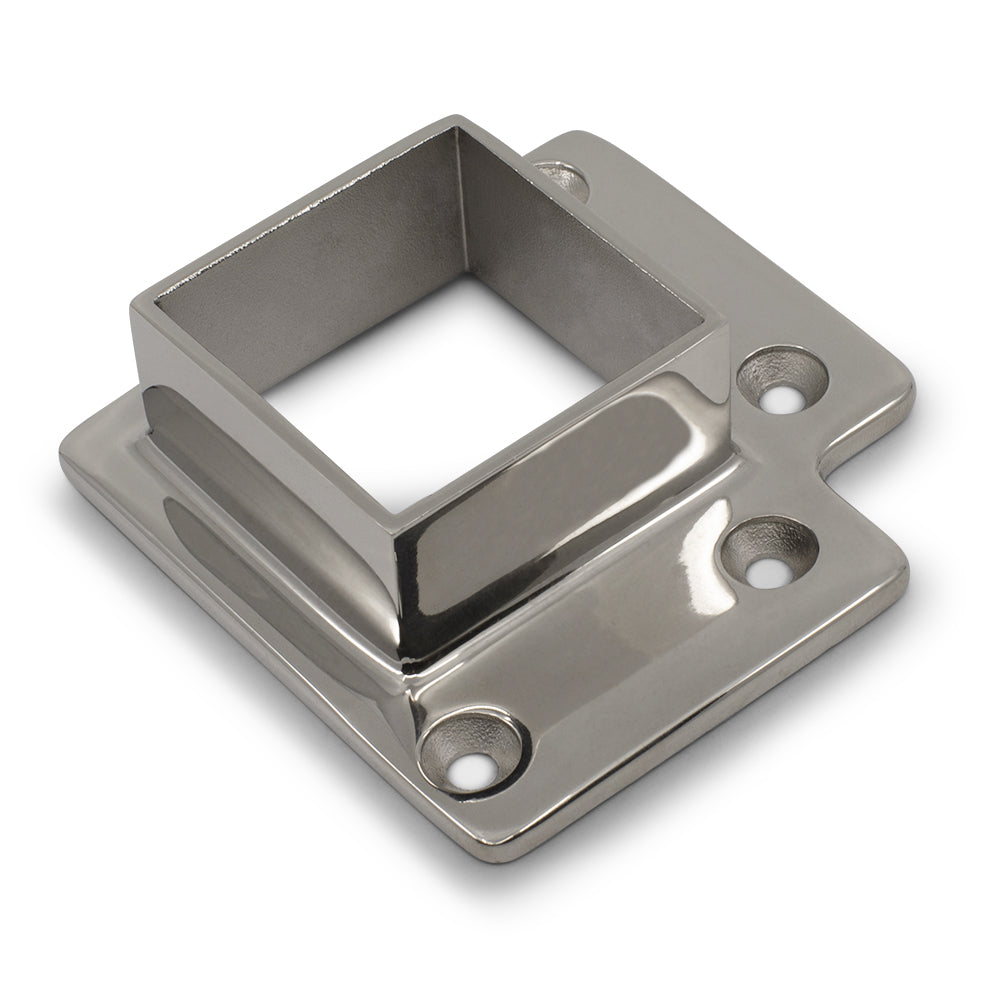 Corner Flange 2 Holes to suit 2 (50.8mm) x 1.5mm Square Tube 316 Grade Stainless - Satin Finish