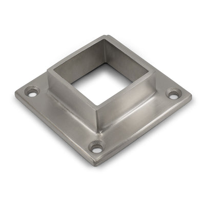 Square Flange 4 Holes to suit 2 (50.8mm) x 1.5mm Square Tube 316 Grade Stainless - Satin Finish
