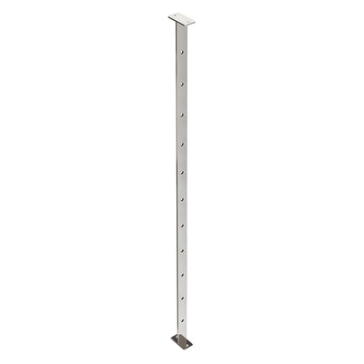 Intermediate Post 30mm x 5mm - 960mm high. Predrilled with 11 x 7.5mm holes at 80mm spacing. 316 Grade Stainless Steel Mirror Polish Finish.
