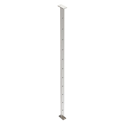 Intermediate Post 30mm x 5mm - 960mm high. Predrilled with 11 x 7.5mm holes at 80mm spacing. 316 Grade Stainless Steel Satin Finish.