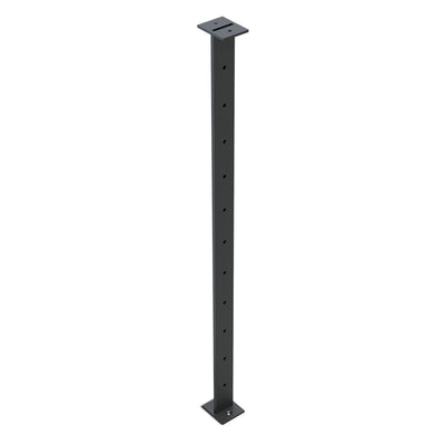 Intermediate Post 50mm x 10mm - 960mm high. Predrilled with 11 x 8mm holes at 80mm spacing - Aluminium -  Dulux Protexture Black