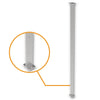 Post Intermediate 40mm x 5mm - 960mm High with 11 x 7.5mm - 316 Grade Stainless Steel Satin Finish