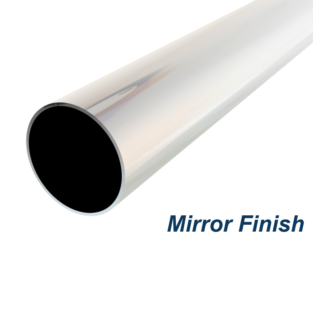 Round Tube 316 Grade Stainless Steel - Mirror Polish - SIZES: 25.4mm, 38.1mm, 50.8mm