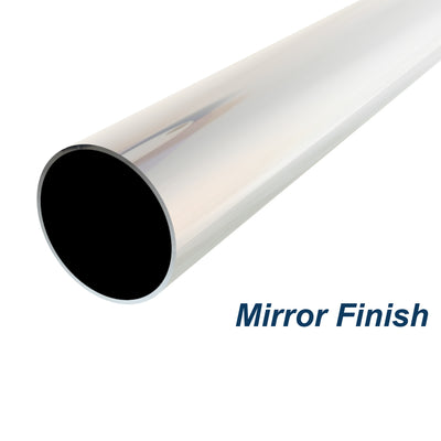 Round Tube 316 Grade Stainless Steel - Mirror Polish - SIZES: 25.4mm, 38.1mm, 50.8mm