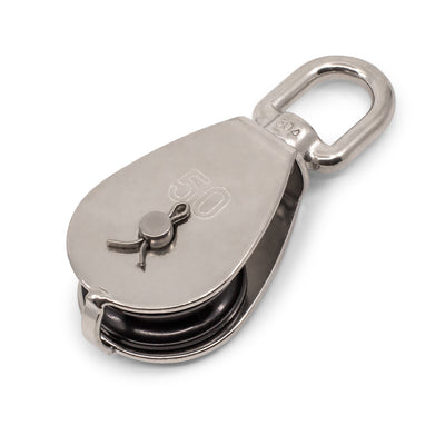 Single Nylon Pulley Block 304 Grade Stainless Steel - SIZES: 32mm - 50mm