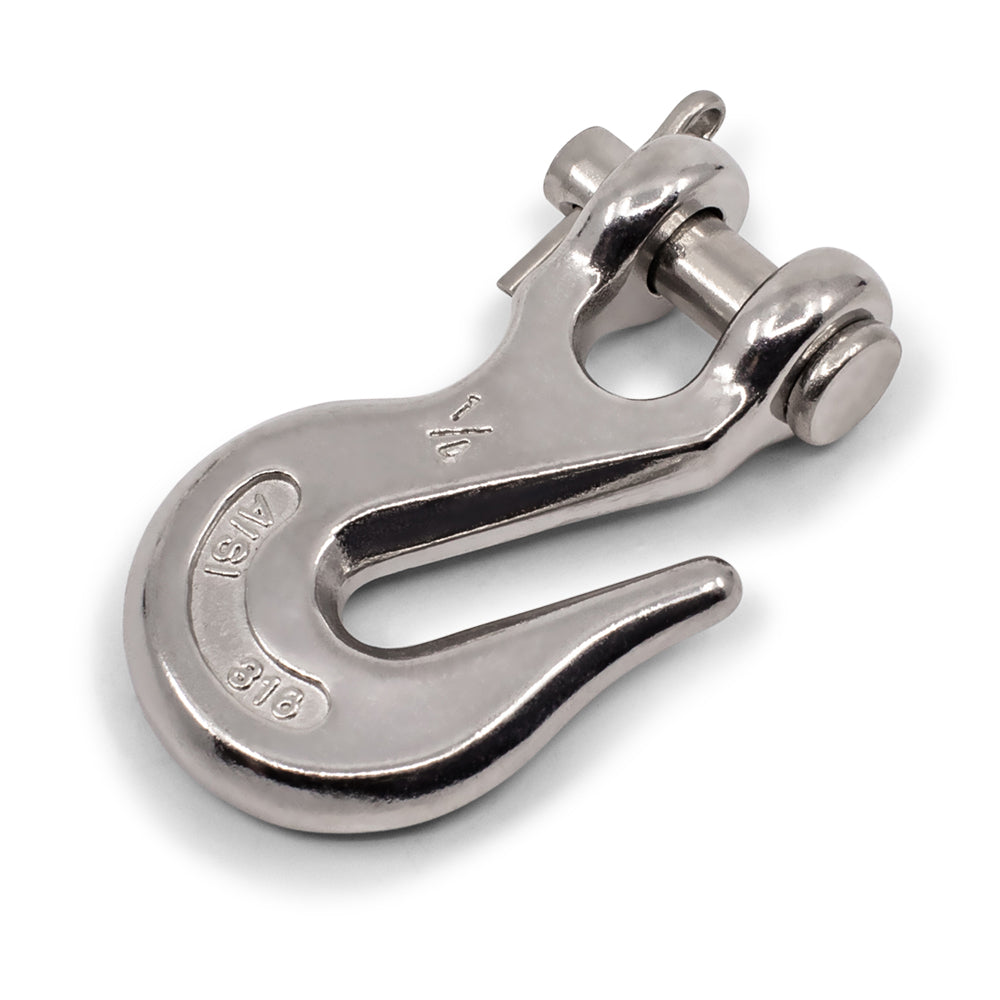 Grab Hook Clevis Pin 316 Grade Stainless Steel - SIZES: 6mm - 12mm