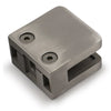 Glass Clamp Large Square/Flat Type to suit  8, 10, 12mm Glass - 316 Grade Stainless Steel - Satin Finish