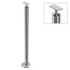 Heavy Duty Wire Balustrade 50.8mm x 3.0mm END Post - Flat Handrail - MIRROR POLISH