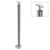 Heavy Duty Wire Balustrade 50.8mm x 3.0mm END Post - Round Handrail - MIRROR POLISH