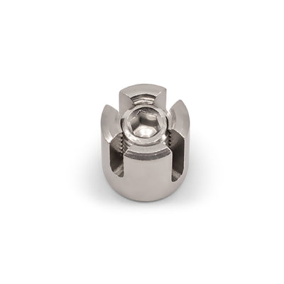 Cross Connector to Suit 3.2mm & 4mm Wire Rope - 304 Grade Stainless Steel