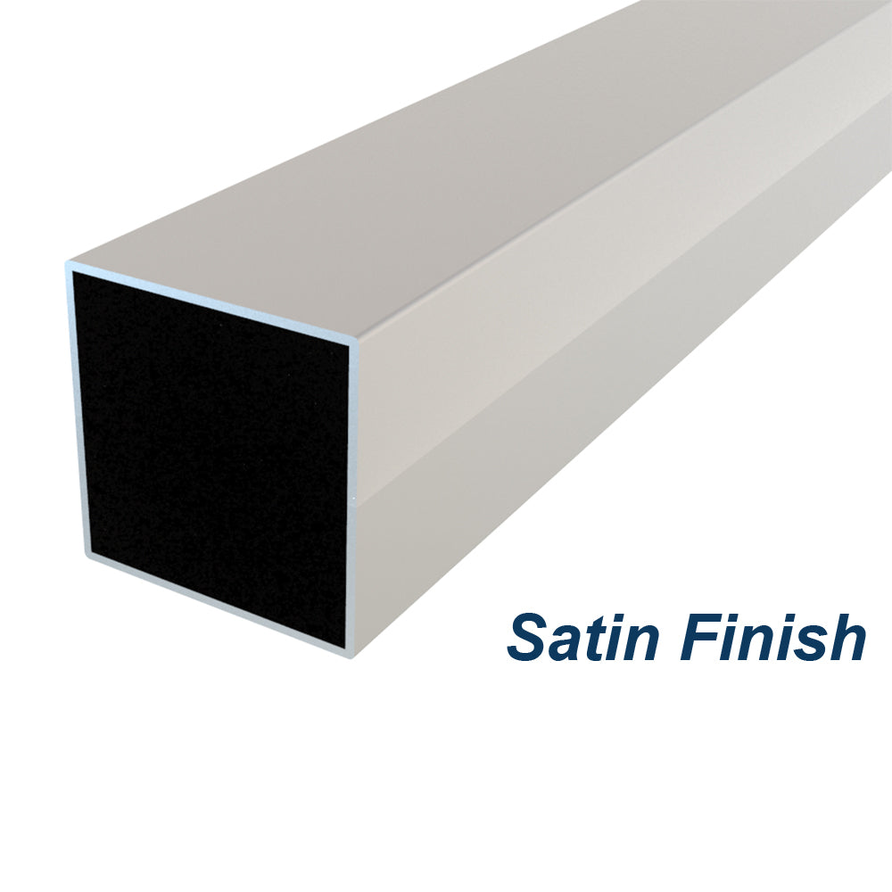Square Tube 2 inch (50.8mm) x 1.5mm Wall Thickness 316 Grade Stainless Steel - Satin Finish