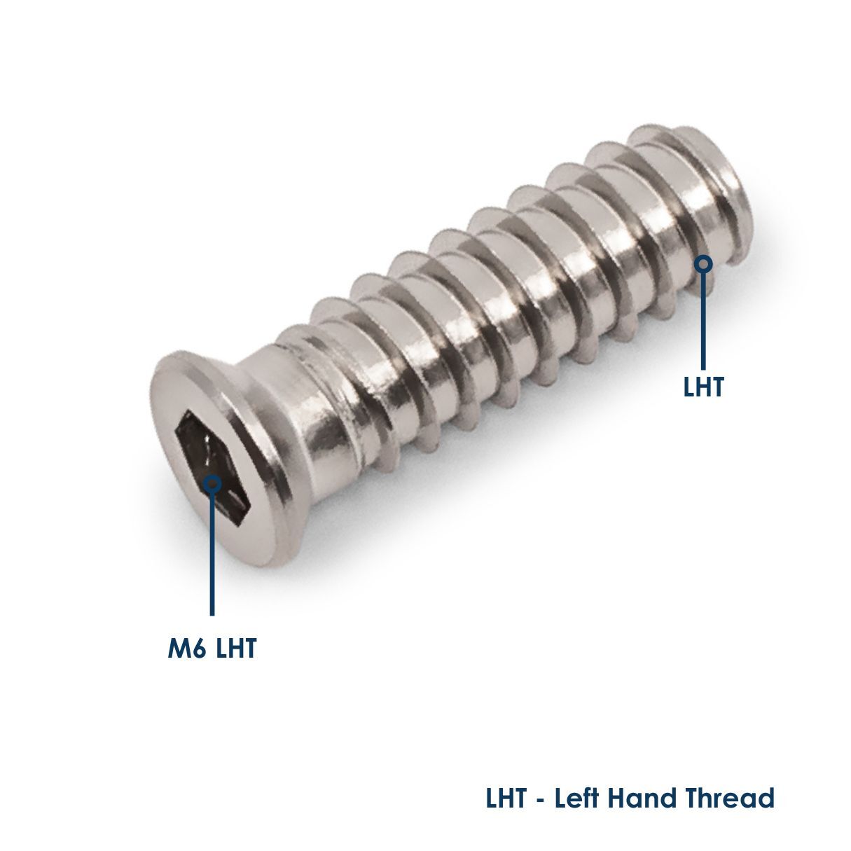 Threaded Timber Inserts M6 x 32mm LHT - 304 Grade Stainless Steel