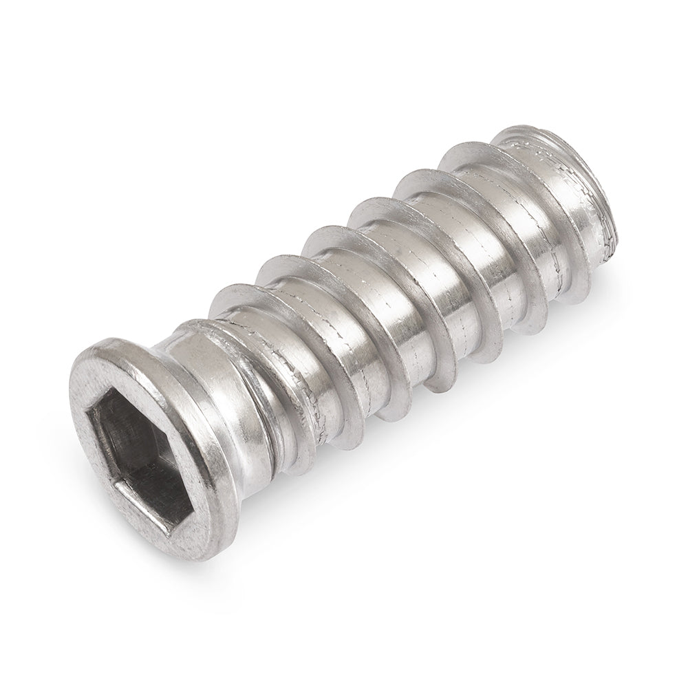 Threaded Timber Inserts M8 x 32mm RHT - 304 Grade Stainless Steel