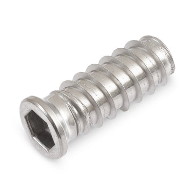 Threaded Timber Inserts M8 x 32mm RHT - 304 Grade Stainless Steel