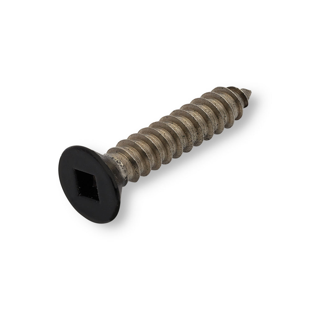 Self Tapping Screw CSK Head Square Drive 10g x 1 1/4 - 304 Grade Stainless Steel - Powder Coated Black