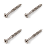 Self Tapping Screw CSK Head Square Drive 12g x 1/4 316 Grade Stainless Steel - 4 PACK - for Post Top Plate to Post