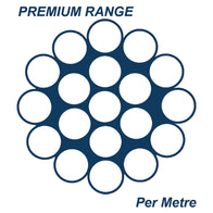 1 x 19 Wire Rope 316 Grade Stainless Steel - SIZES: 1.2mm - 14mm - Per Metre