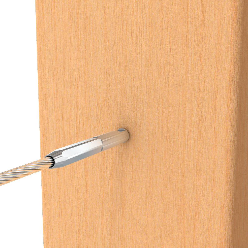 Bright Finish Factory Swaged Wire Balustrade - Lag Screw System - Suits Timber Posts