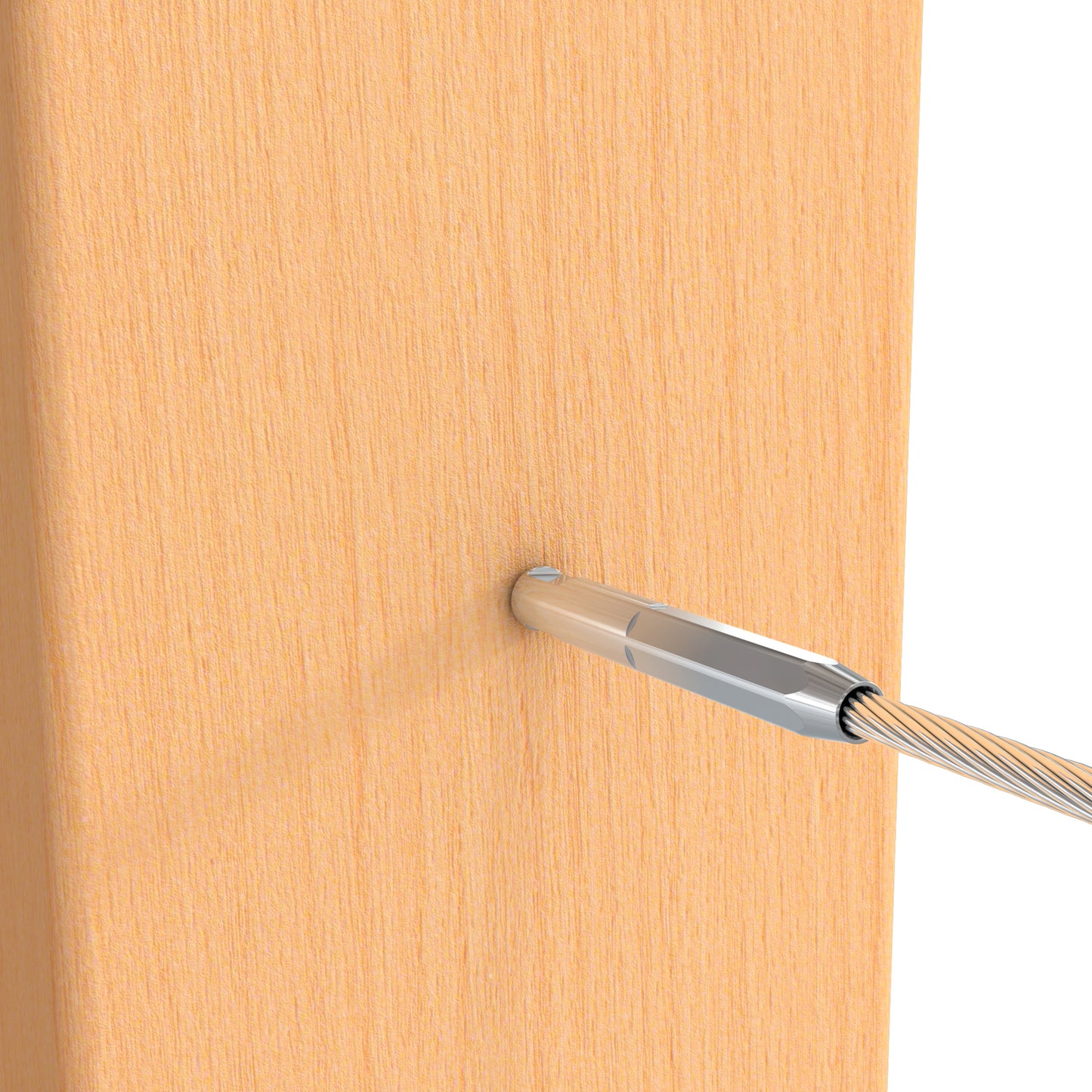 Bright Finish Factory Swaged Wire Balustrade - Lag Screw System - Suits Timber Posts