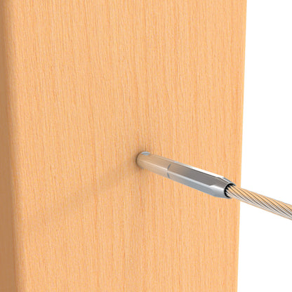 Bright Finish Factory Swaged Wire Balustrade - Lag Screw System - Suits Timber Posts