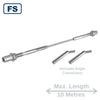 Bright Finish Factory Swaged Wire Balustrade - Metal Insert Stair System (Includes Angle Connectors) - Suits Metal Posts