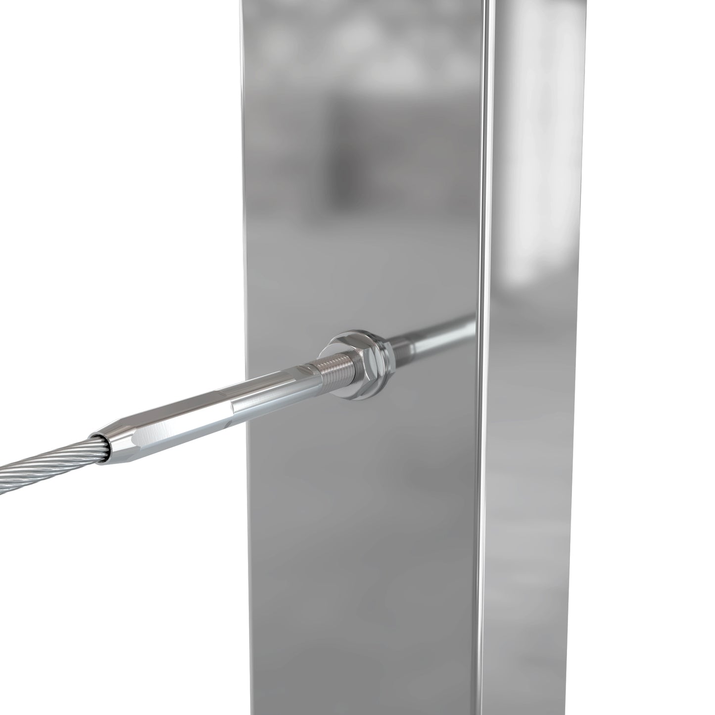 Bright Finish Factory Swaged Wire Balustrade - Metal Insert System - Suits Metal Posts