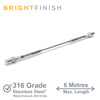 Bright Finish Factory Swaged Wire Balustrade - Metal Insert System - Suits Metal Posts